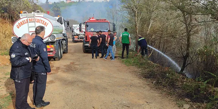 Trabzon ile Giresun sınırında 80 dönümlük mera arazisi yandı 